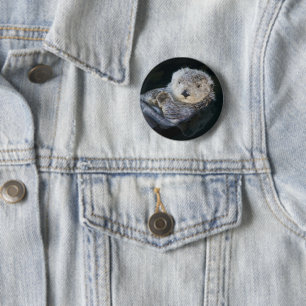 Niedliche Kleintiere   Sea Otter Floating Button