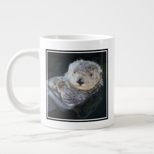 Niedliche Kleintiere | Sea Otter Floating Jumbo-Tasse (Links)