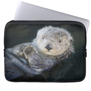 Niedliche Kleintiere   Sea Otter Floating Laptopschutzhülle