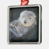 Niedliche Kleintiere | Sea Otter Floating Ornament Aus Metall (Links)
