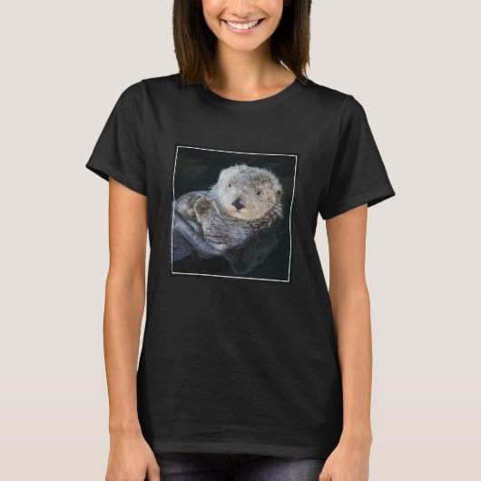 Niedliche Kleintiere | Sea Otter Floating T-Shirt (Vorderseite)