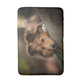 Niedliche Kleintiere | Shetland Sheepdog Welppy Badematte (Vorderseite Vertikal)