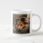 Niedliche Kleintiere | Shetland Sheepdog Welppy Jumbo-Tasse (Rechts)