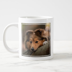 Niedliche Kleintiere Shetland Sheepdog Welppy Jumbo-Tasse