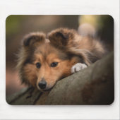 Niedliche Kleintiere | Shetland Sheepdog Welppy Mousepad (Vorne)