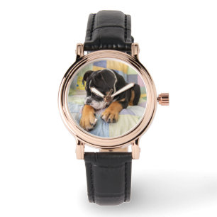 Niedliche Kleintiere   Shi Old English Bulldog Armbanduhr