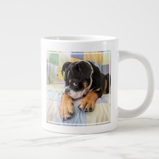 Niedliche Kleintiere | Shi Old English Bulldog Jumbo-Tasse (Rechts)