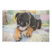 Niedliche Kleintiere | Shi Old English Bulldog Kissenbezug (Rückseite)