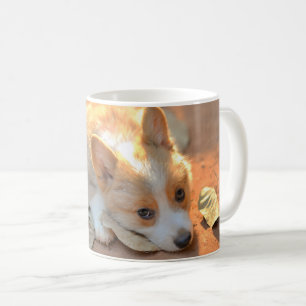 Niedliche Kleintiere   Shy Corgi Kaffeetasse