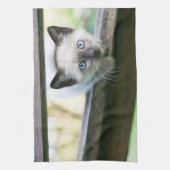 Niedliche Kleintiere | Siamese Kitten 2 Geschirrtuch (Vertikal)