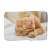 Niedliche Kleintiere | Sleeping Ginger Cat Badematte (Vorderseite)