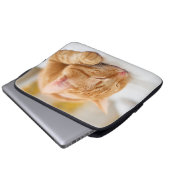 Niedliche Kleintiere | Sleeping Ginger Cat Laptopschutzhülle (Vorne Knopf)