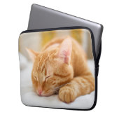 Niedliche Kleintiere | Sleeping Ginger Cat Laptopschutzhülle (Vorderseite Links)