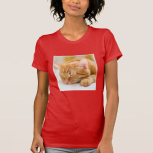 Niedliche Kleintiere Sleeping Ginger Cat T-Shirt