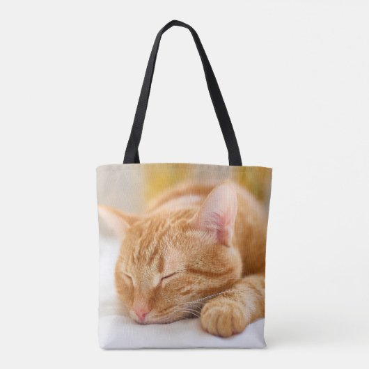 Niedliche Kleintiere | Sleeping Ginger Cat Tasche (Rückseite)