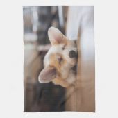 Niedliche Kleintiere | Sleepy Corgi Geschirrtuch (Vertikal)