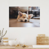 Niedliche Kleintiere | Sleepy Corgi Poster (Küche)