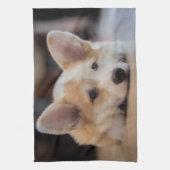 Niedliche Kleintiere | Sleepy Corgi Puppy Geschirrtuch (Vertikal)