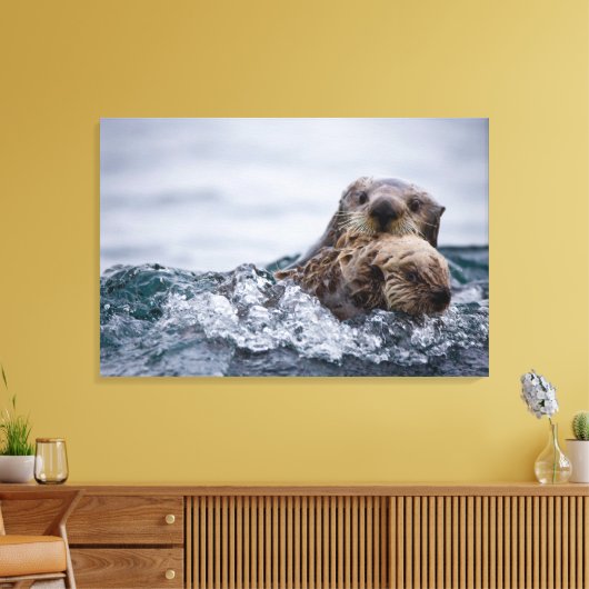 Niedliche Kleintiere | Sonstiges Baby & Mutter Leinwanddruck (Insitu (Wohnzimmer))