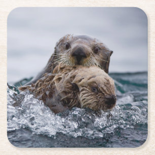 Niedliche Kleintiere   Sonstiges Baby & Mutter Rechteckiger Pappuntersetzer