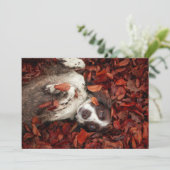 Niedliche Kleintiere | Spanier im Herbstbereich Dankeskarte (Stehend Vorderseite)