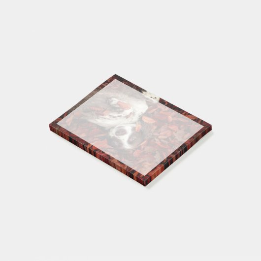 Niedliche Kleintiere | Spanier im Herbstbereich Post-it Klebezettel (angewinkelt)