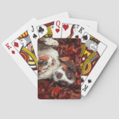 Niedliche Kleintiere | Spanier im Herbstbereich Spielkarten (Rückseite)