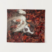 Niedliche Kleintiere | Spanier im Herbstbereich Wandteppich (Vorderseite (Horizontal))