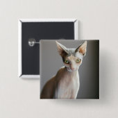 Niedliche Kleintiere | Sphinx Cat Button (Vorne & Hinten)
