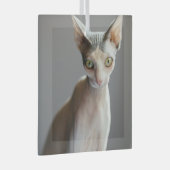 Niedliche Kleintiere | Sphinx Cat Ornament Aus Glas (Vorderseite Rechts)