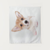 Niedliche Kleintiere | Sweet Baby Corgi Wandteppich (Vorderseite)