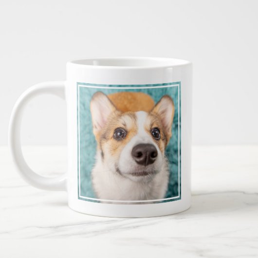 Niedliche Kleintiere | Sweet Corgi Puppy Face Jumbo-Tasse (Links)