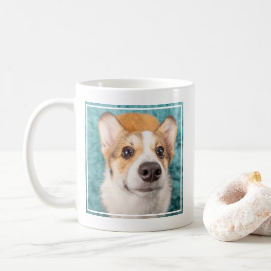Niedliche Kleintiere | Sweet Corgi Puppy Face Kaffeetasse (Mit Donut)