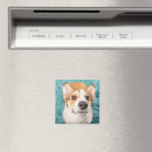 Niedliche Kleintiere | Sweet Corgi Puppy Face Magnet (In Situ (Geschirrspüler))