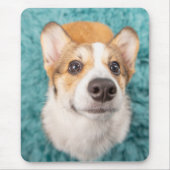 Niedliche Kleintiere | Sweet Corgi Puppy Face Mousepad (Vorne)