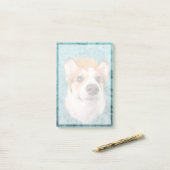 Niedliche Kleintiere | Sweet Corgi Puppy Face Post-it Klebezettel (Auf Schreibtisch)