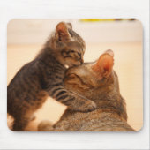 Niedliche Kleintiere | Tabby Kitten Kiss Mousepad (Vorne)