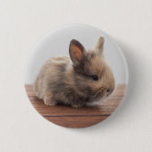 Niedliche Kleintiere | Tiny Baby Bunny Button (Vorderseite)