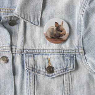 Niedliche Kleintiere Tiny Baby Bunny Button
