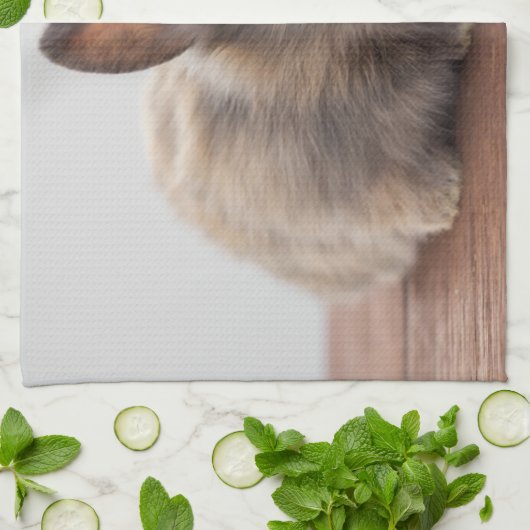 Niedliche Kleintiere | Tiny Baby Bunny Geschirrtuch (Gefaltet)