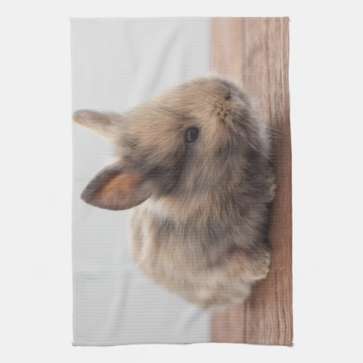 Niedliche Kleintiere | Tiny Baby Bunny Geschirrtuch (Vertikal)