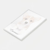 Niedliche Kleintiere | Tiny Corgi Post-it Klebezettel (angewinkelt)