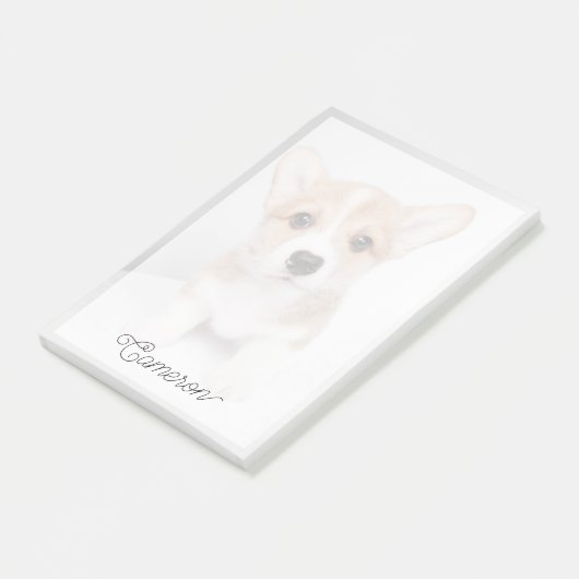 Niedliche Kleintiere | Tiny Corgi Post-it Klebezettel (angewinkelt)