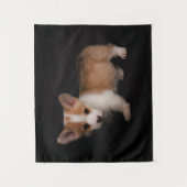 Niedliche Kleintiere | Tiny Corgi Wandteppich (Vorderseite)