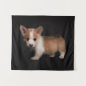 Niedliche Kleintiere | Tiny Corgi Wandteppich (Vorderseite (Horizontal))