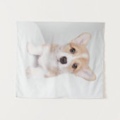 Niedliche Kleintiere | Tiny Corgi Wandteppich (Vorderseite (Horizontal))