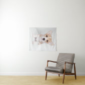 Niedliche Kleintiere | Tiny Corgi Wandteppich (Beispiel (Horizontal))