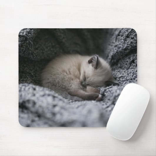 Niedliche Kleintiere | Tiny Kitten Schlafen Mousepad (Mit Mouse)
