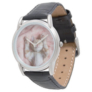 Niedliche Kleintiere   Tiny Orange Striped Kitten Armbanduhr