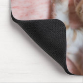Niedliche Kleintiere | Tiny Orange Striped Kitten Mousepad (Ecke)